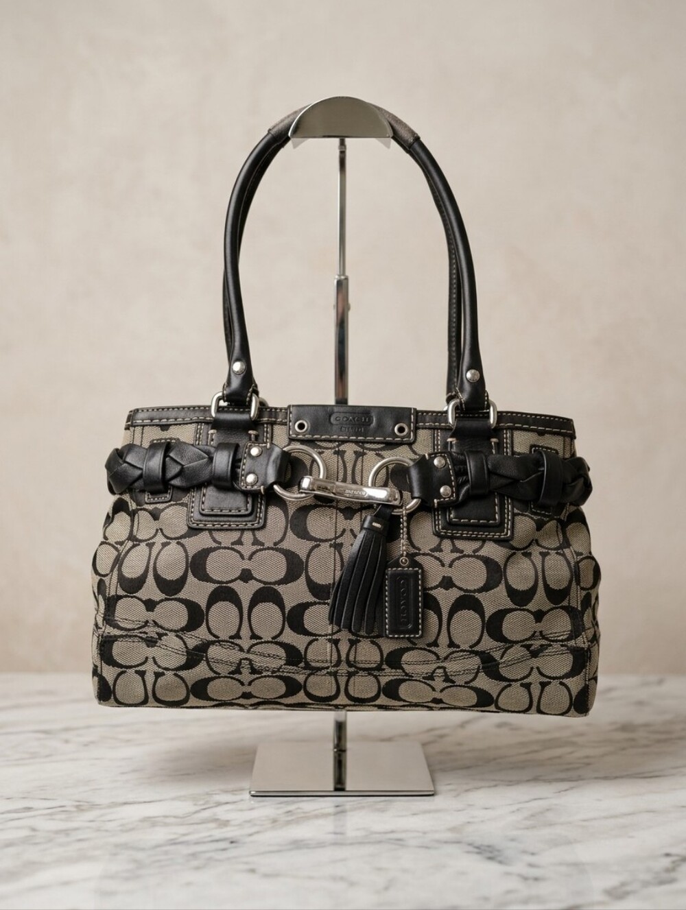 Coach Hampton Signature Handbag - COA